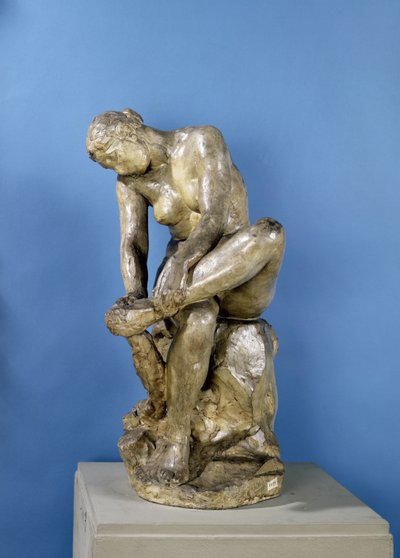 Woman Drying her Feet by Aime Jules Dalou